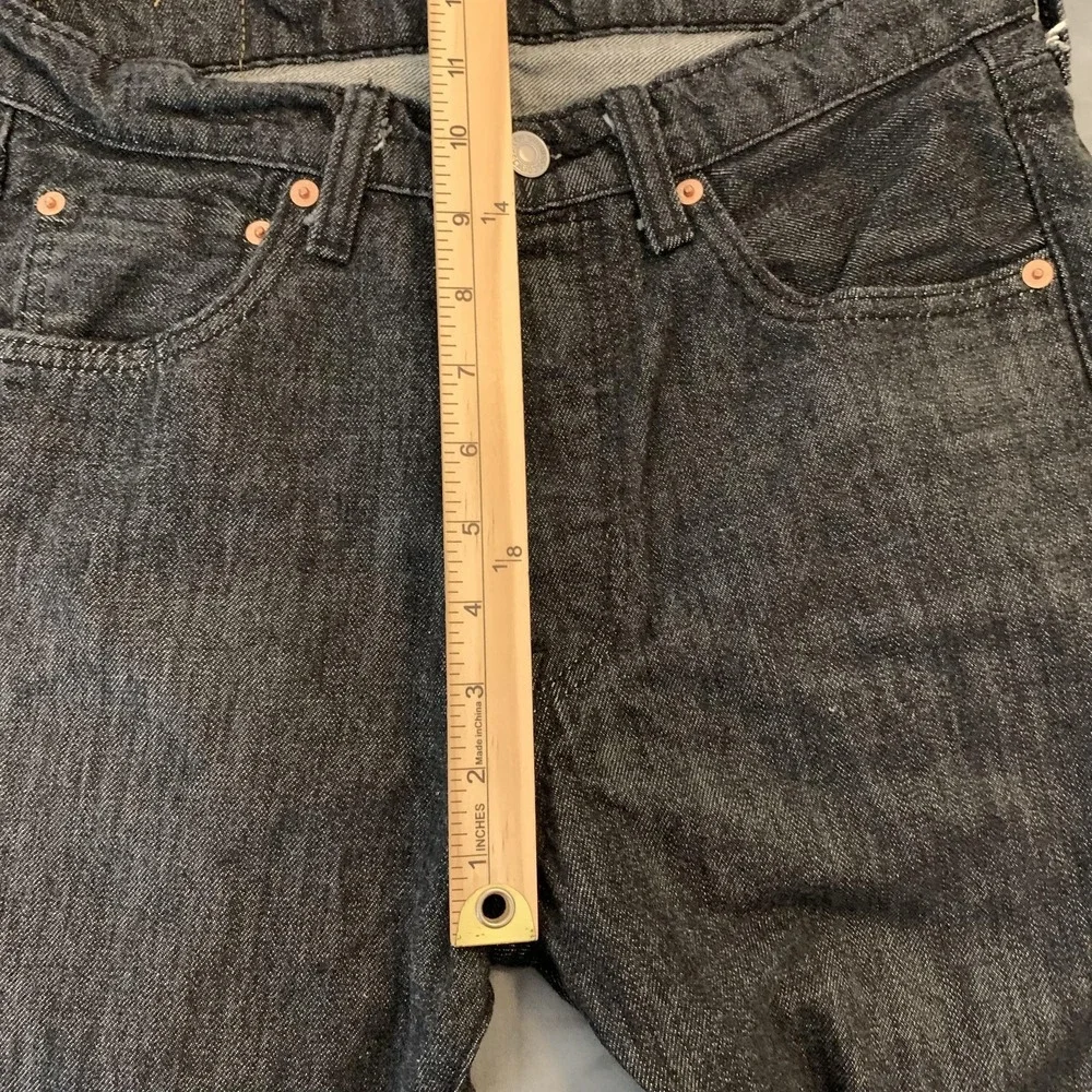 Levis 501 Jeans Mens 30x32 Gray Charcoal Wash Regular Straight Denim Pants